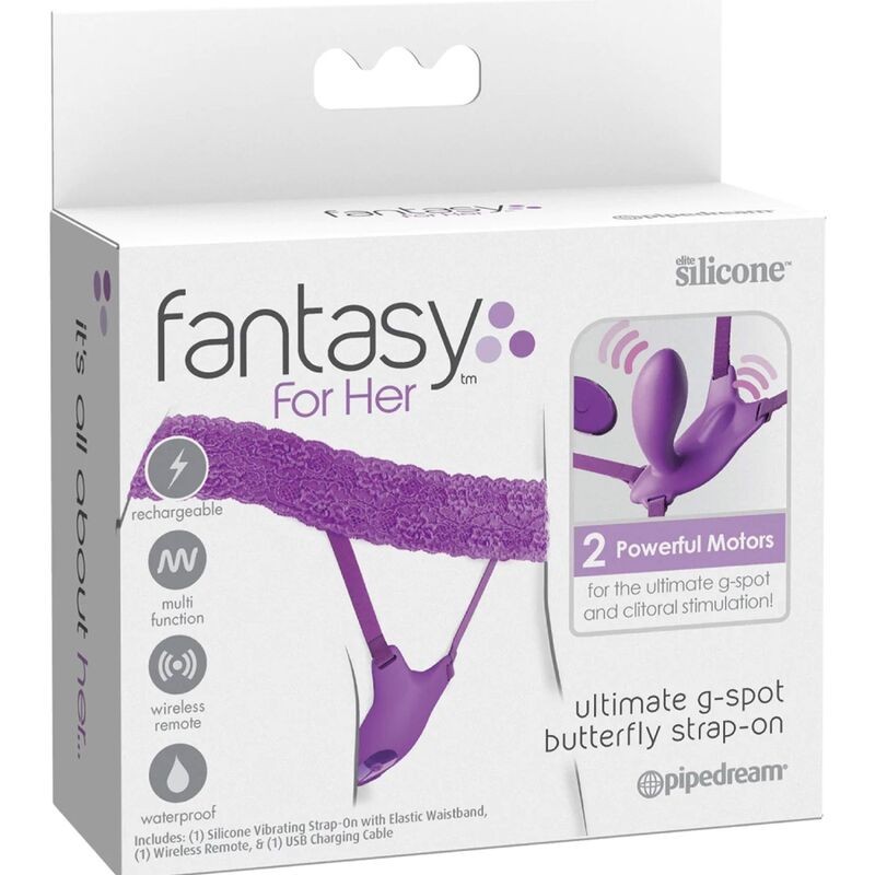 FANTASY FOR HER ARNES MARIPOSA G SPOT CON VIBRADOR RECARGABLE CONTROL REMOTO VIOLETA