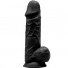 SILEXD MODELO 1 PENE REALISTICO SILICONA PREMIUM SILEXPAN NEGRO 215 CM