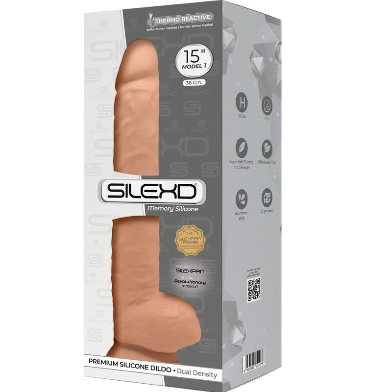 SILEXD MODELO 1 PENE REALISTICO SILICONA PREMIUM SILEXPAN 38 CM