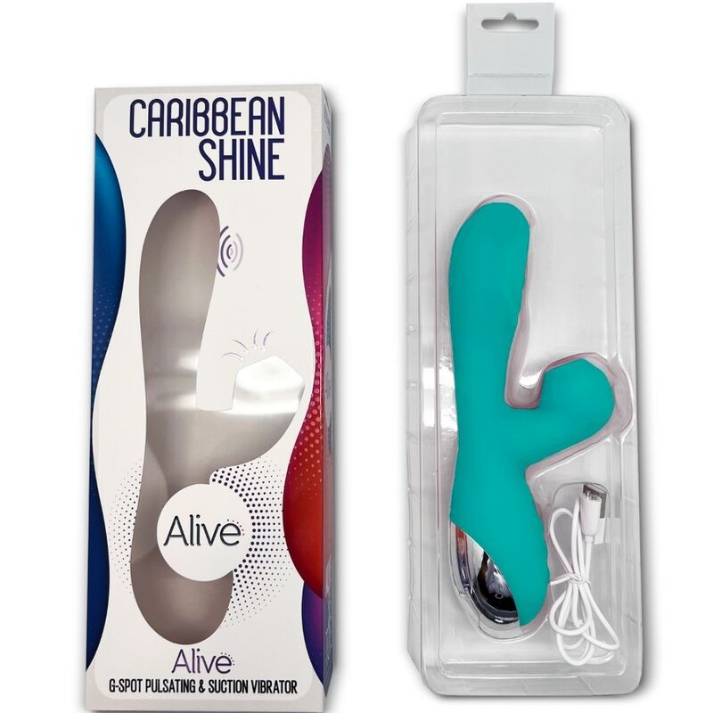 ALIVE CARIBBEAN SHINE VIBRADOR SUCCIONADOR AZUL