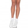 LEG AVENUE CALCETINES CON VOLANTE ENCAJE BLANCO