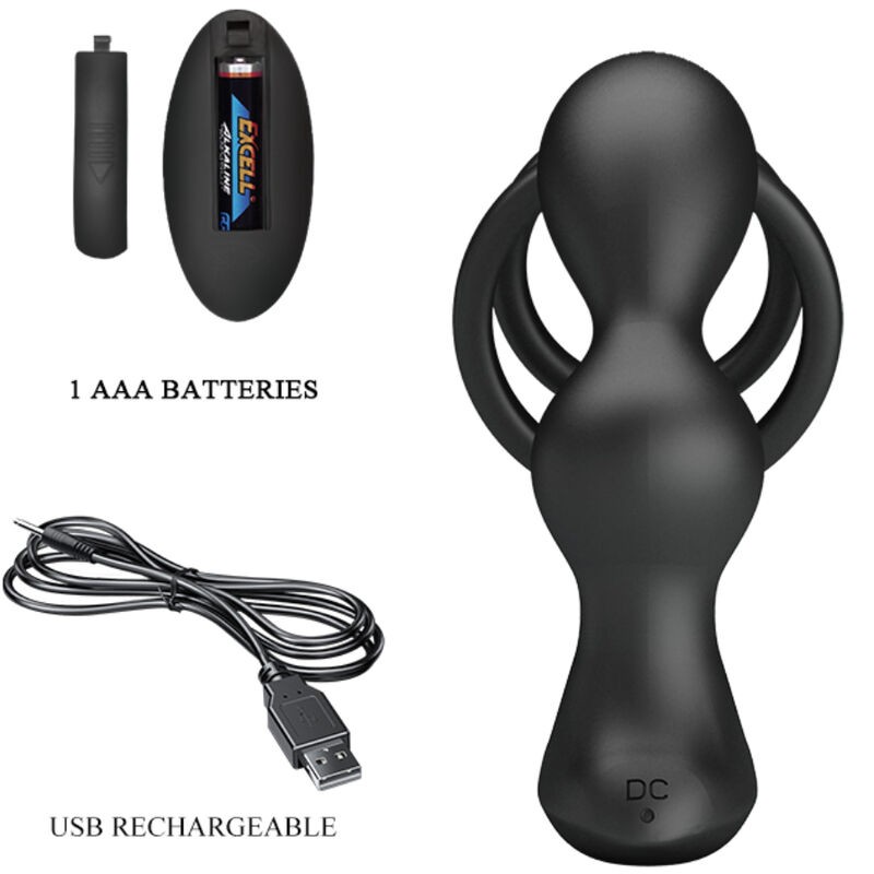 PRETTY LOVE MARSHALL ANILLO PARA PENE PLUG ANAL VIBRATORIO CONTROL REMOTO
