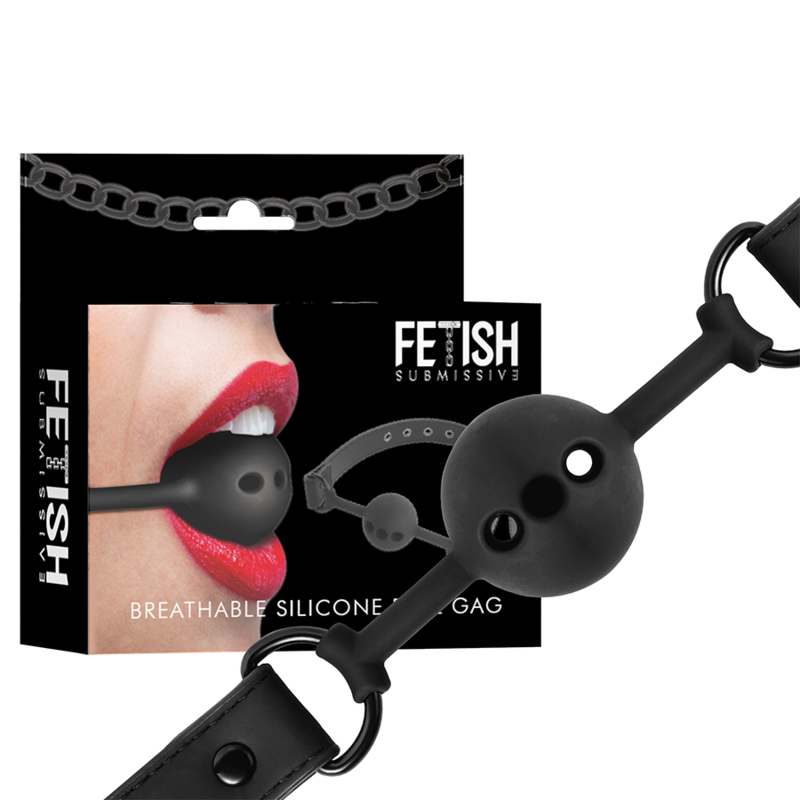 FETISH SUBMISSIVE BONDAGE MORDAZA DE BOLA DE SILICONA TRANSPIRABLE