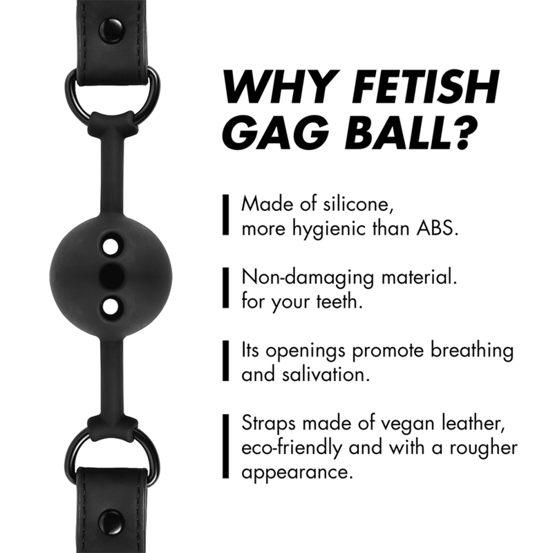 FETISH SUBMISSIVE BONDAGE MORDAZA DE BOLA DE SILICONA TRANSPIRABLE