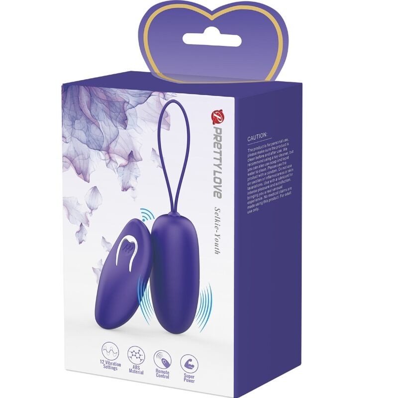 PRETTY LOVE SELKIE YOUTH MINI HUEVO VIBRADOR CONTROL REMOTO VIOLETA