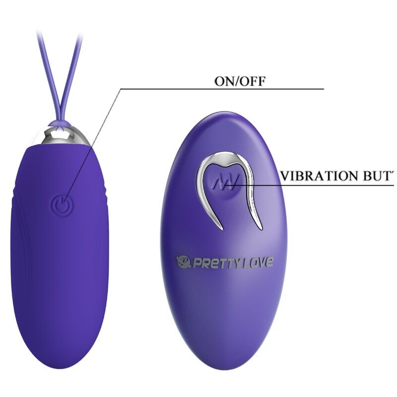 PRETTY LOVE JENNY YOUTH HUEVO VIBRADOR CONTROL REMOTO VIOLETA