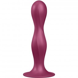SATISFYER DOUBLE BALL R DILDO SILICONA GRANATE