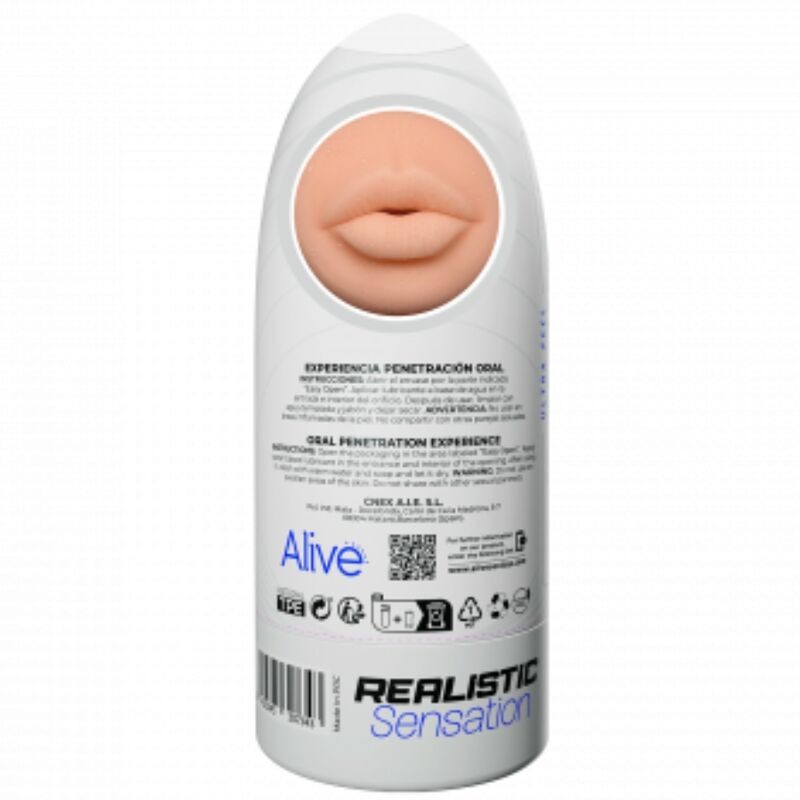 ALIVE FLEX MASTURBADOR MASCULINO BOCA TALLA M
