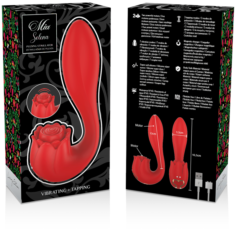 MIA SELENA ESTIMULADOR VIBRATING TAPPING ROJO