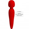 PRETTY LOVE MEREDITH MASAJEADOR 12 MODOS VIBRACION ROJO