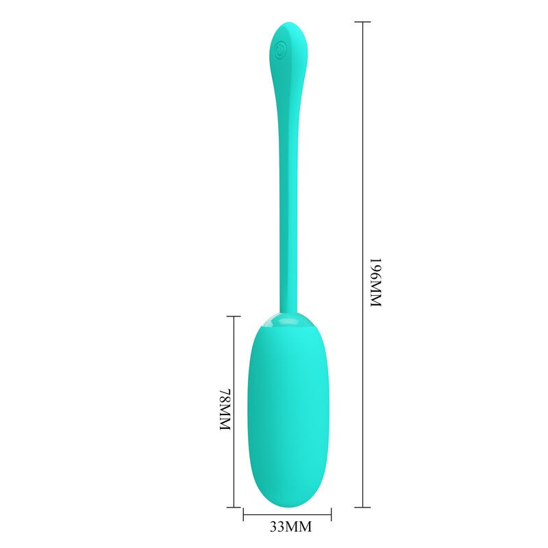 PRETTY LOVE JULIUS HUEVO VIBRADOR IMPERMEBLE RECARGABLE VERDE AGUA