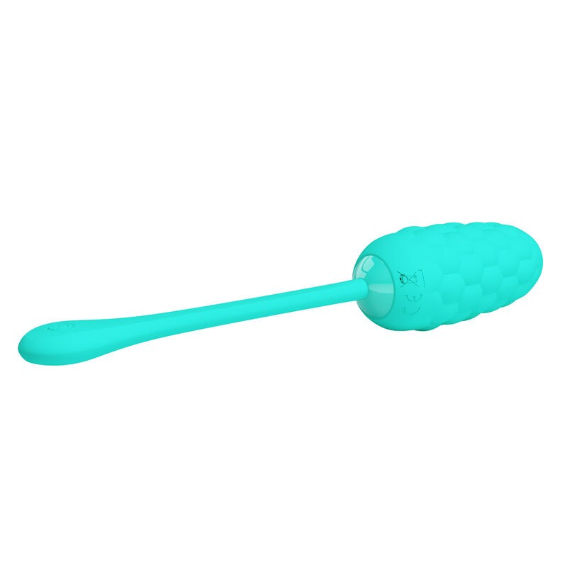 PRETTY LOVE HUEVO VIBRADOR CON TEXTURA MARINA RECARGABLE VERDE AGUA