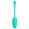 PRETTY LOVE HUEVO VIBRADOR CON TEXTURA MARINA RECARGABLE VERDE AGUA