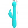 PRETTY LOVE DEJON VIBRADOR RABBIT 3 EN 1 MULTIFUNCIoN VERDE AGUA