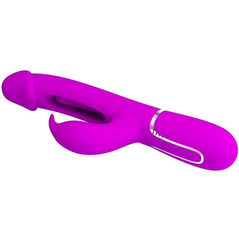 PRETTY LOVE KAMPAS VIBRADOR RABBIT 3 EN 1 MULTIFUNCIoN CON LENGUA VIOLETA