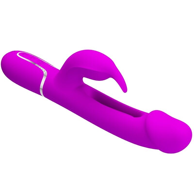 PRETTY LOVE KAMPAS VIBRADOR RABBIT 3 EN 1 MULTIFUNCIoN CON LENGUA VIOLETA