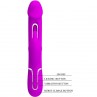 PRETTY LOVE KAMPAS VIBRADOR RABBIT 3 EN 1 MULTIFUNCIoN CON LENGUA VIOLETA