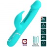 PRETTY LOVE KAMPAS VIBRADOR RABBIT 3 EN 1 MULTIFUNCIoN CON LENGUA VERDE AGUA