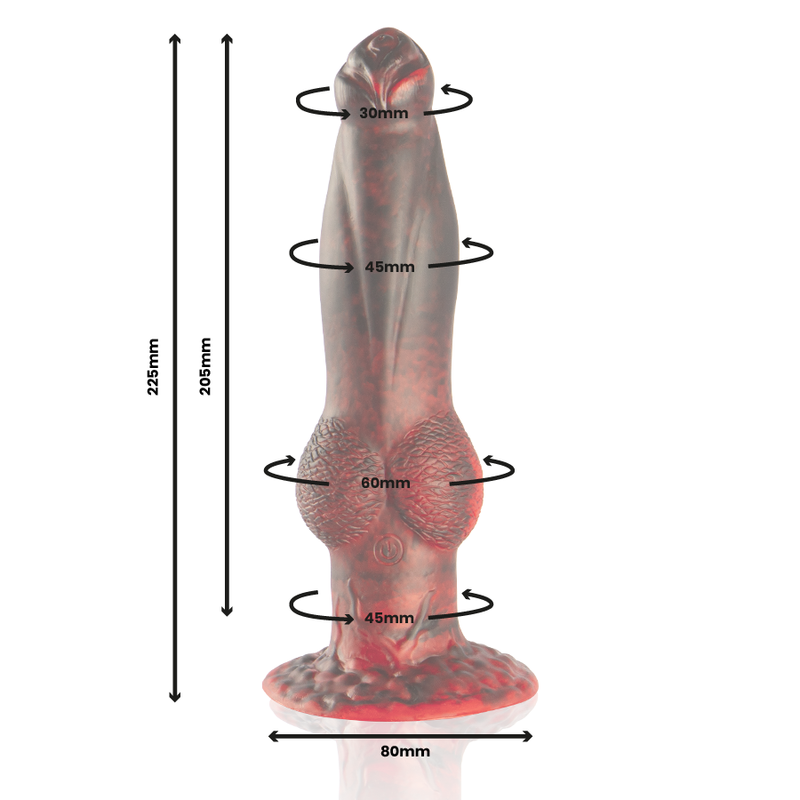 EPIC PROMETHEUS DILDO TITAN EN LLAMAS CONTROL REMOTO