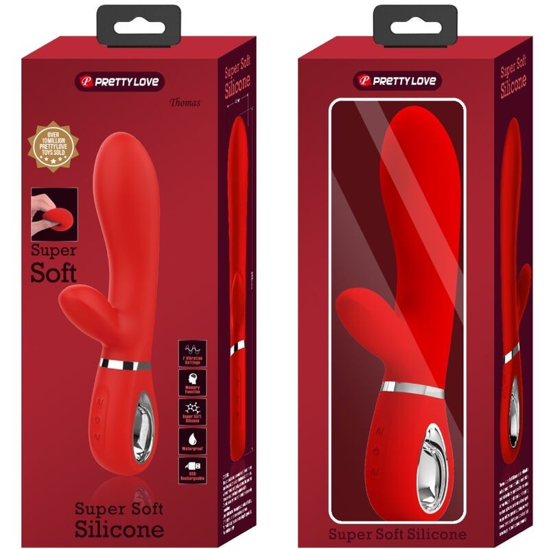 PRETTY LOVE THOMAS VIBRADOR PUNTO G MULTIFUNCIoN ROJO