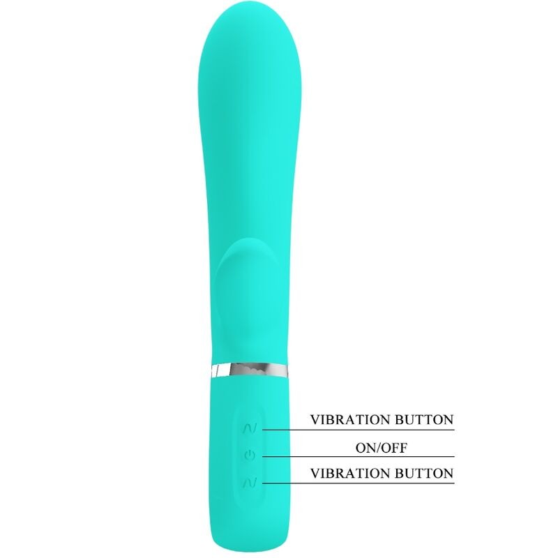 PRETTY LOVE THOMAS VIBRADOR PUNTO G MULTIFUNCIoN VERDE AGUA