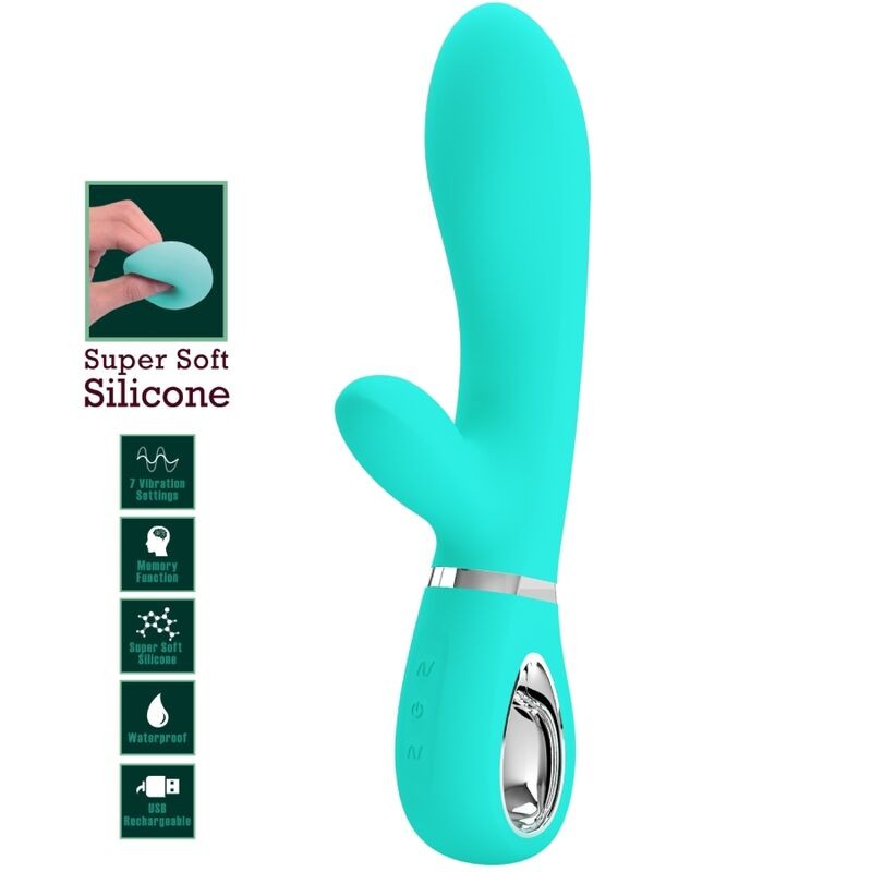 PRETTY LOVE THOMAS VIBRADOR PUNTO G MULTIFUNCIoN VERDE AGUA