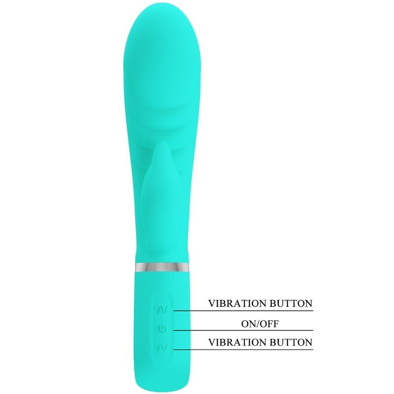 PRETTY LOVE PRESCOTT VIBRADOR PUNTO G MULTIFUNCIoN VERDE AGUA