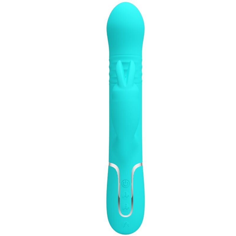 PRETTY LOVE VIBRADOR COALE RABBIT PERLAS VERDE AGUA