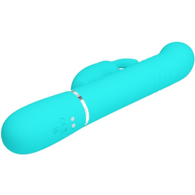 PRETTY LOVE VIBRADOR COALE RABBIT PERLAS VERDE AGUA