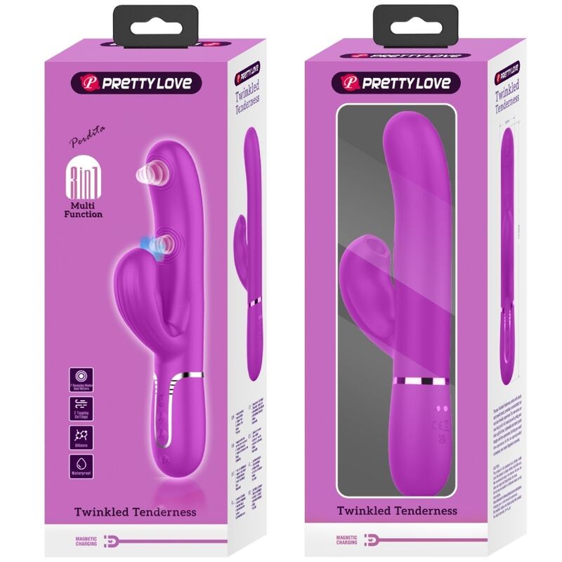 PRETTY LOVE PERLITA VIBRADOR PUNTO G 3 EN 1 MULTIFUNCIoN VIOETA