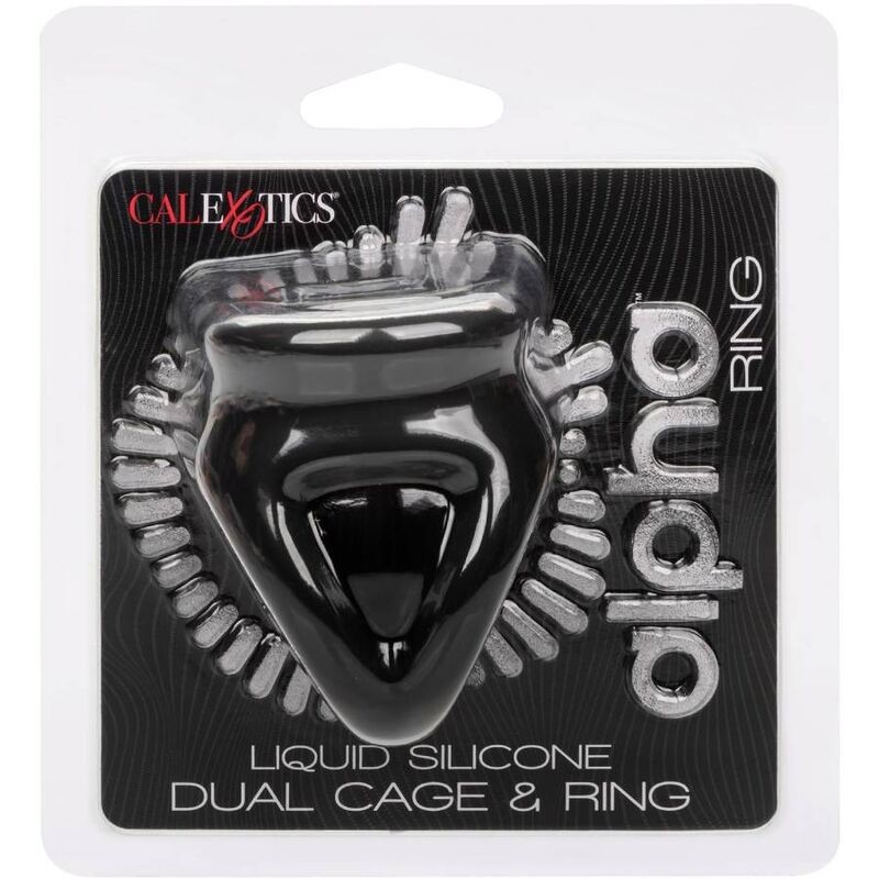 CALEXOTICS ALPHA ANILLO DE JAULA DOBLE NEGRO