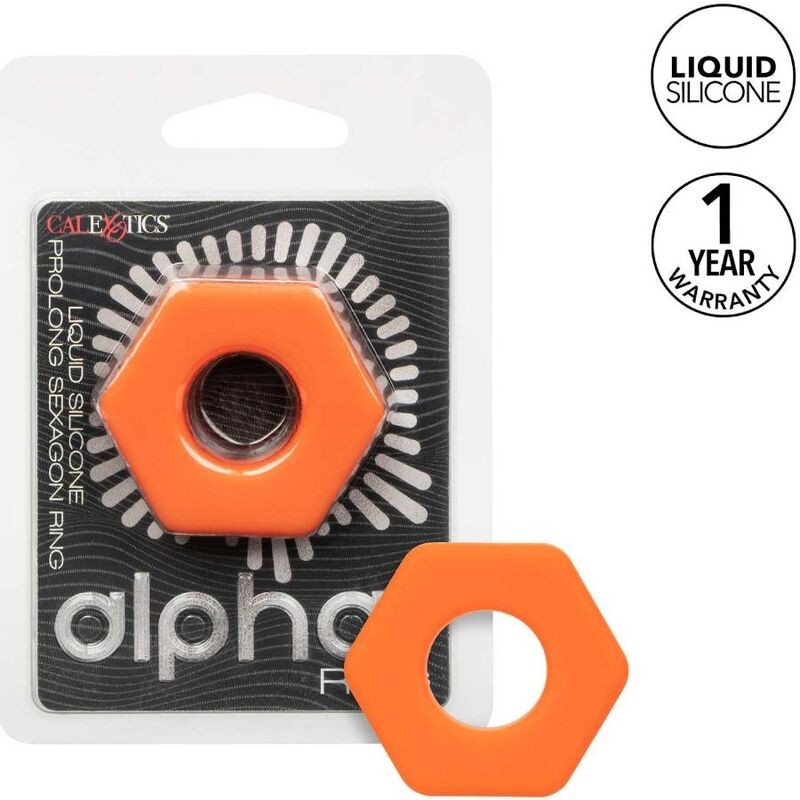 CALEXOTICS ALPHA ANILLO PROLONG SEXGONO NARANJA