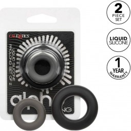 CALEXOTICS ALPHA SET DE 2 ANILLOS PROLONG GRIS