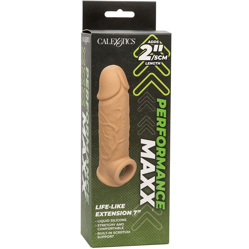 CALEXOTICS PERFORMANCE MAXX EXTENSIoN REALISTA 7 PIEL CLARO