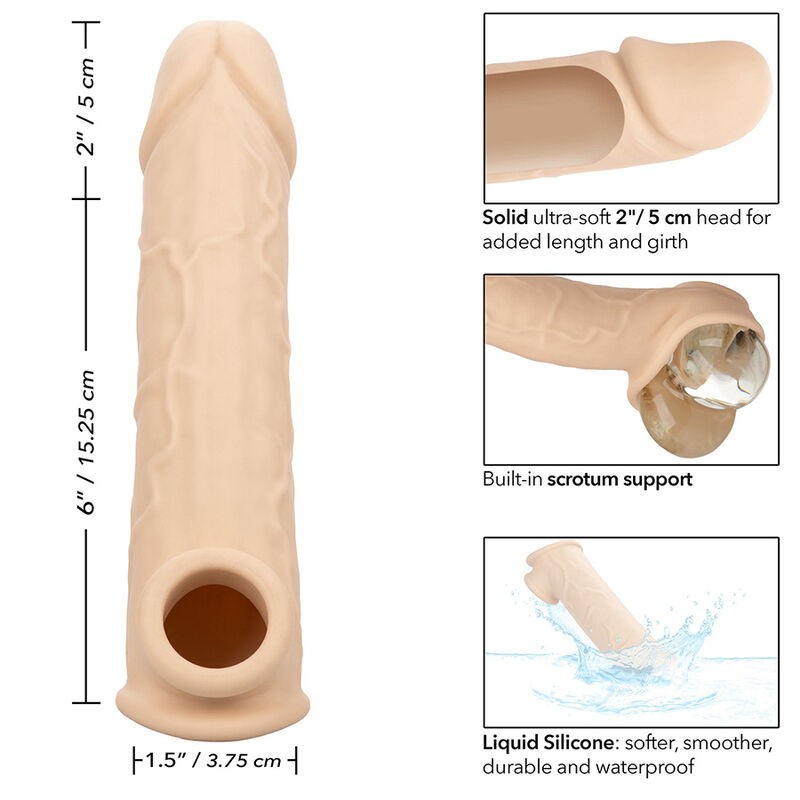 CALEXOTICS PERFORMANCE MAXX EXTENSIoN REALISTA 8 PIEL CLARO