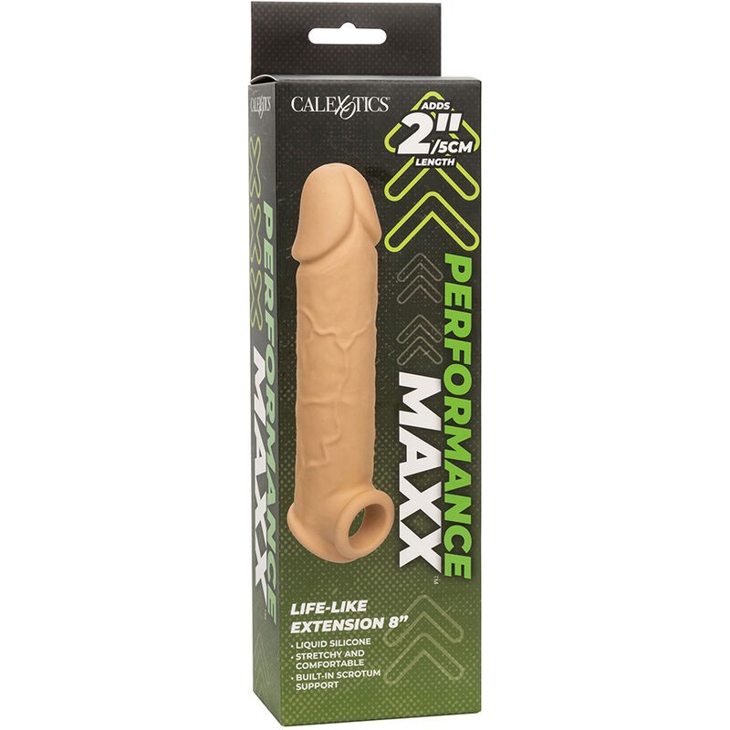 CALEXOTICS PERFORMANCE MAXX EXTENSIoN REALISTA 8 PIEL CLARO
