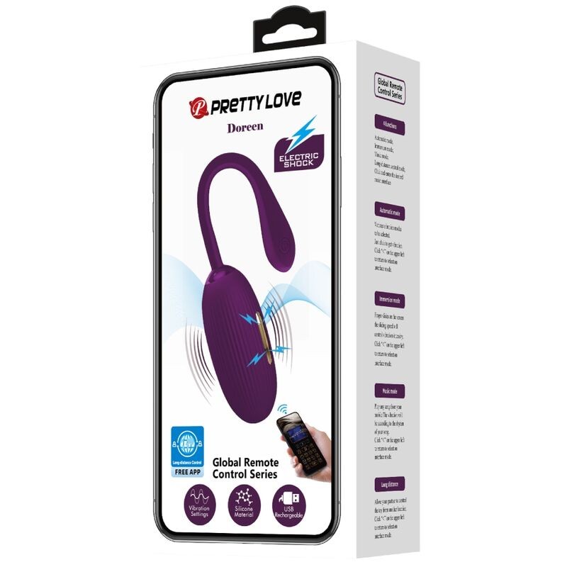 PRETTY LOVE DOREEN HUEVO VIBRADOR RECARGABLE LILA