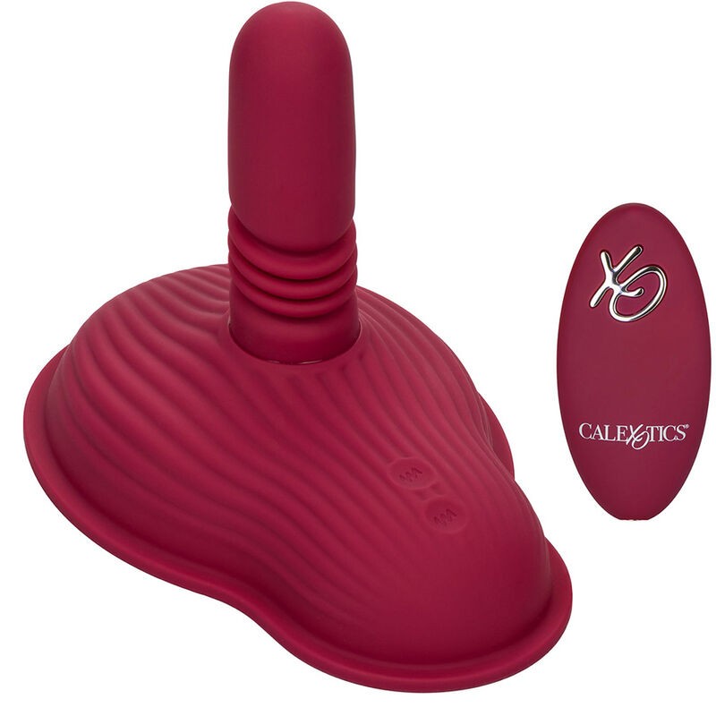 CALEXOTICS RIDER MASAJEADOR DOBLE MOTOR CONTROL REMOTO ROJO