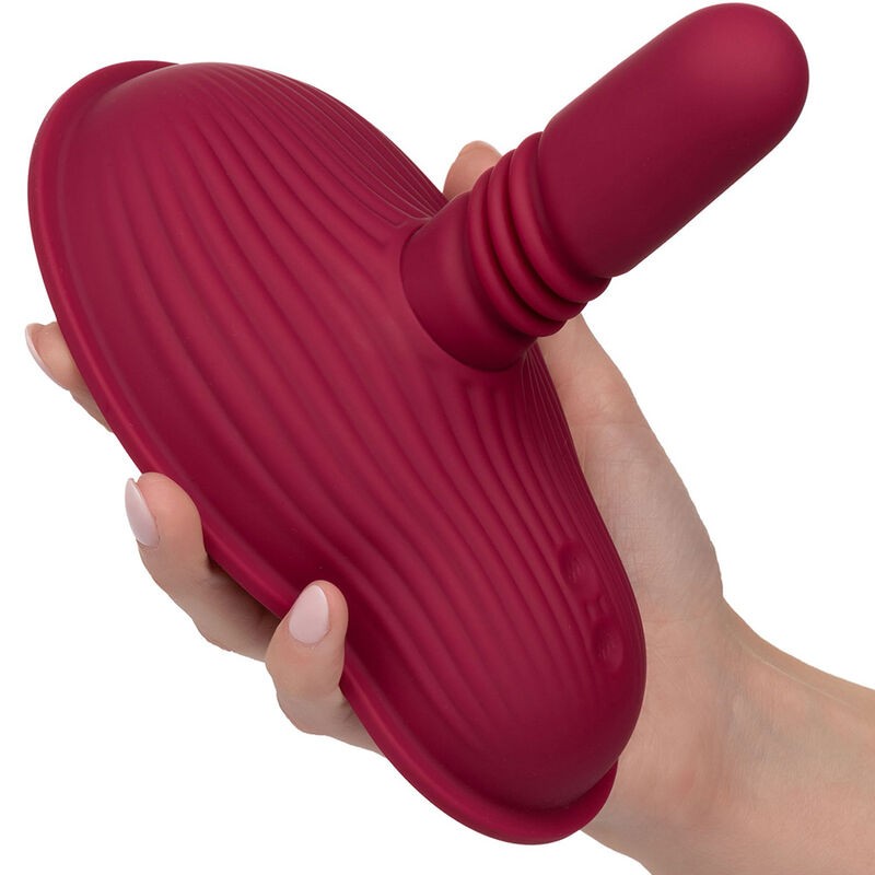CALEXOTICS RIDER MASAJEADOR DOBLE MOTOR CONTROL REMOTO ROJO