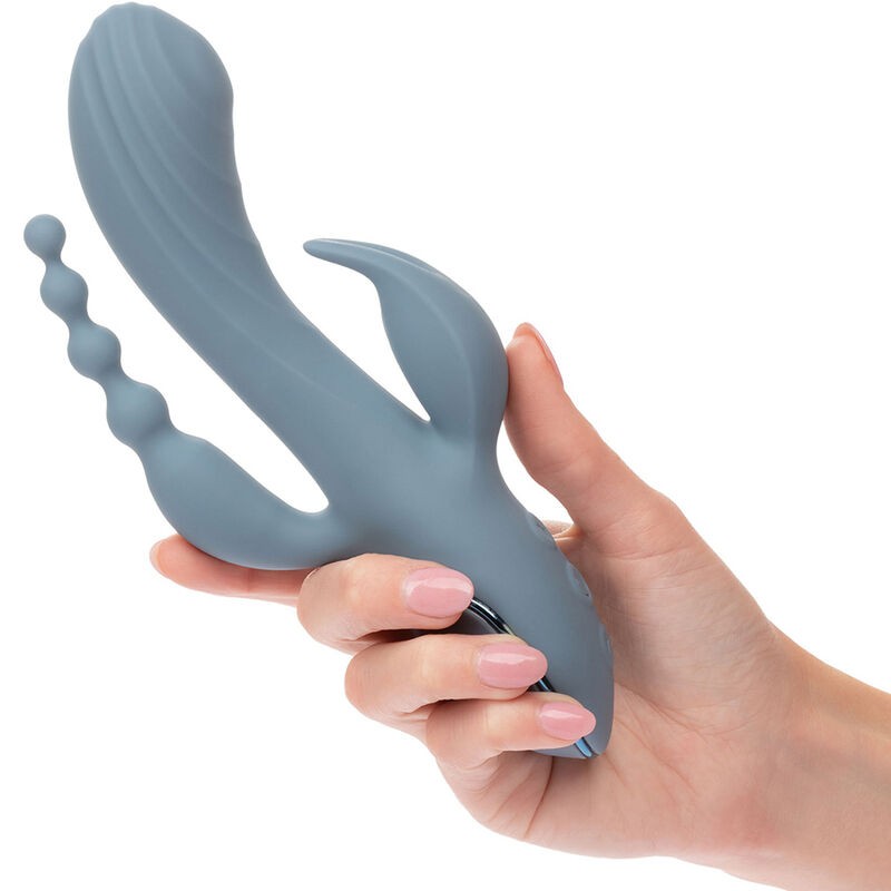 CALEXOTICS VIBRADOR TRIPLE eXTASIS GRIS