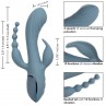CALEXOTICS VIBRADOR TRIPLE eXTASIS GRIS