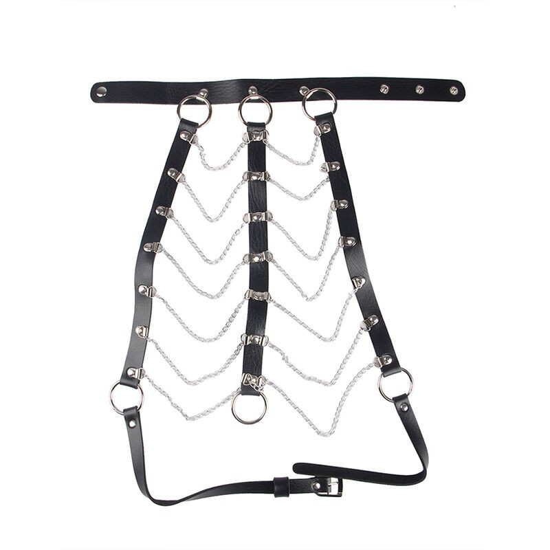 SUBBLIME ARNeS DE PECHO CADENAS CUERO NEGRO TALLA uNICA
