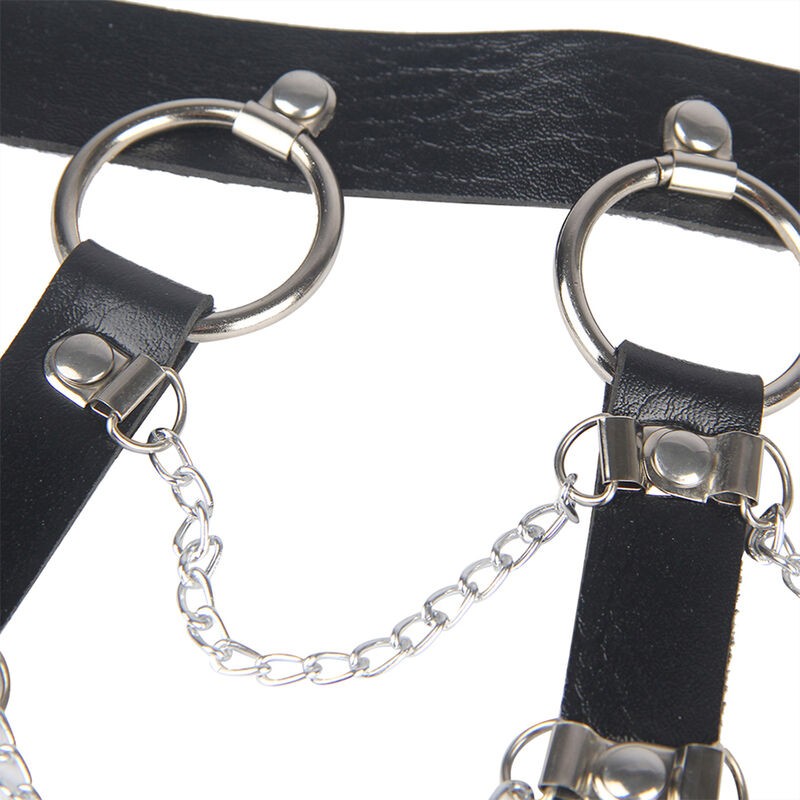 SUBBLIME ARNeS DE PECHO CADENAS CUERO NEGRO TALLA uNICA
