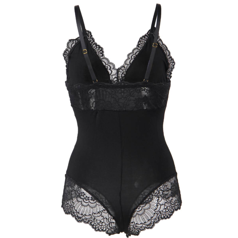 SUBBLIME TEDDY DETALLE ENCAJE FLORAL NEGRO L XL