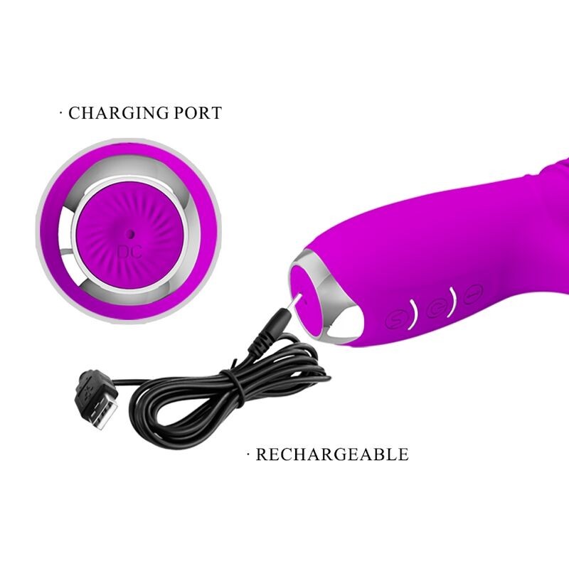 PRETTY LOVE DOROTHY VIBRADOR CONEJO RECARGABLE MORADO
