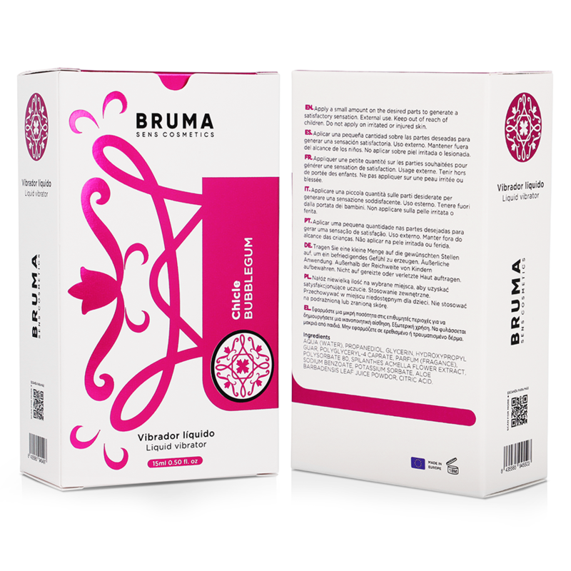 BRUMA VIBRADOR LiQUIDO ULTRA DESLIZANTE CHICLE 15 ML