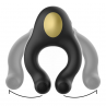 ARMONY ANILLO VIBRADOR SILICONA 3 MOTORES RECARGABLE NEGRO DORADO