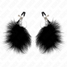 KINK PINZAS PARA PEZONES CON PLUMA NEGRO 7 CM