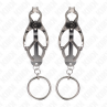 KINK PINZAS PARA PEZONES ESTILO JAPONaS CON AROS PLATEADO