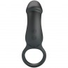 PRETTY LOVE TRAE ANILLO VIBRADOR CON ESTIMULADOR NEGRO